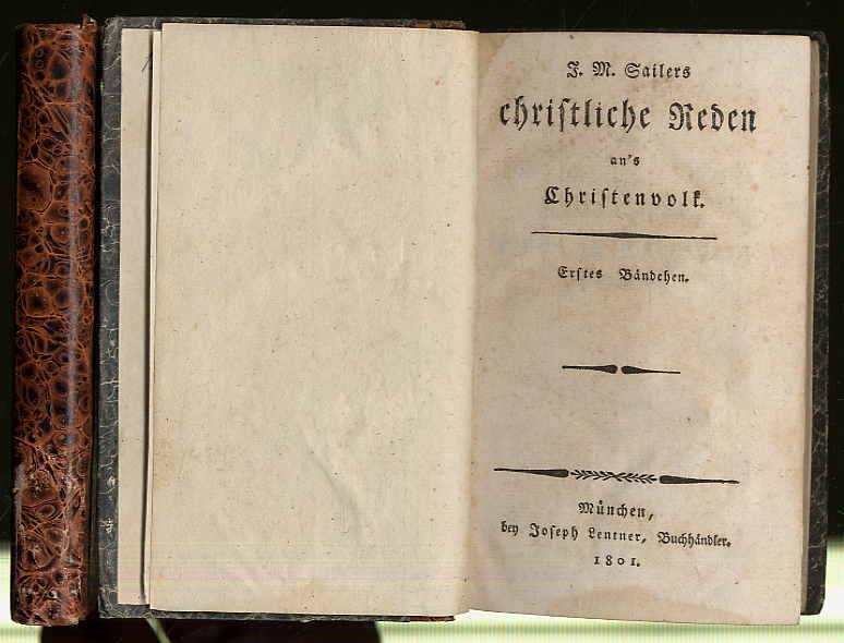 Sailer, Christliche Reden an's Christenvolk.