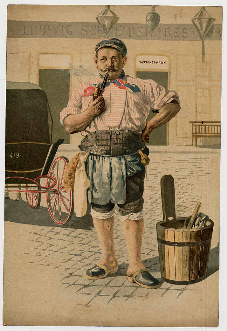 Ludwig Schneider's Restaurant - Gassenschank (im Hintergrund zu sehen). Vorne Mi