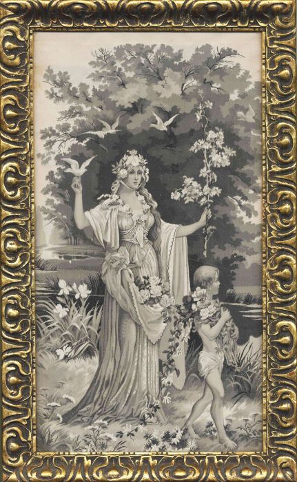 Seidenbild - Flore. Flora.