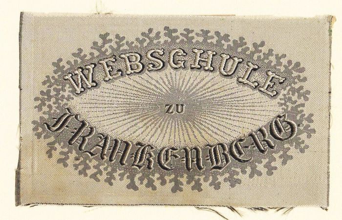 Seidenbild - Webschule zu Frankenberg.