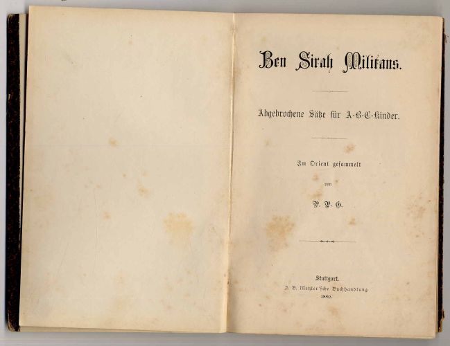 P.P. G. (Gruenfeld, Ben Sirah Militans.