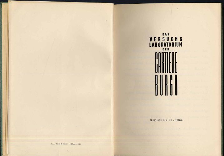 Das Versuchslaboratorium der Cartiere Burgo.