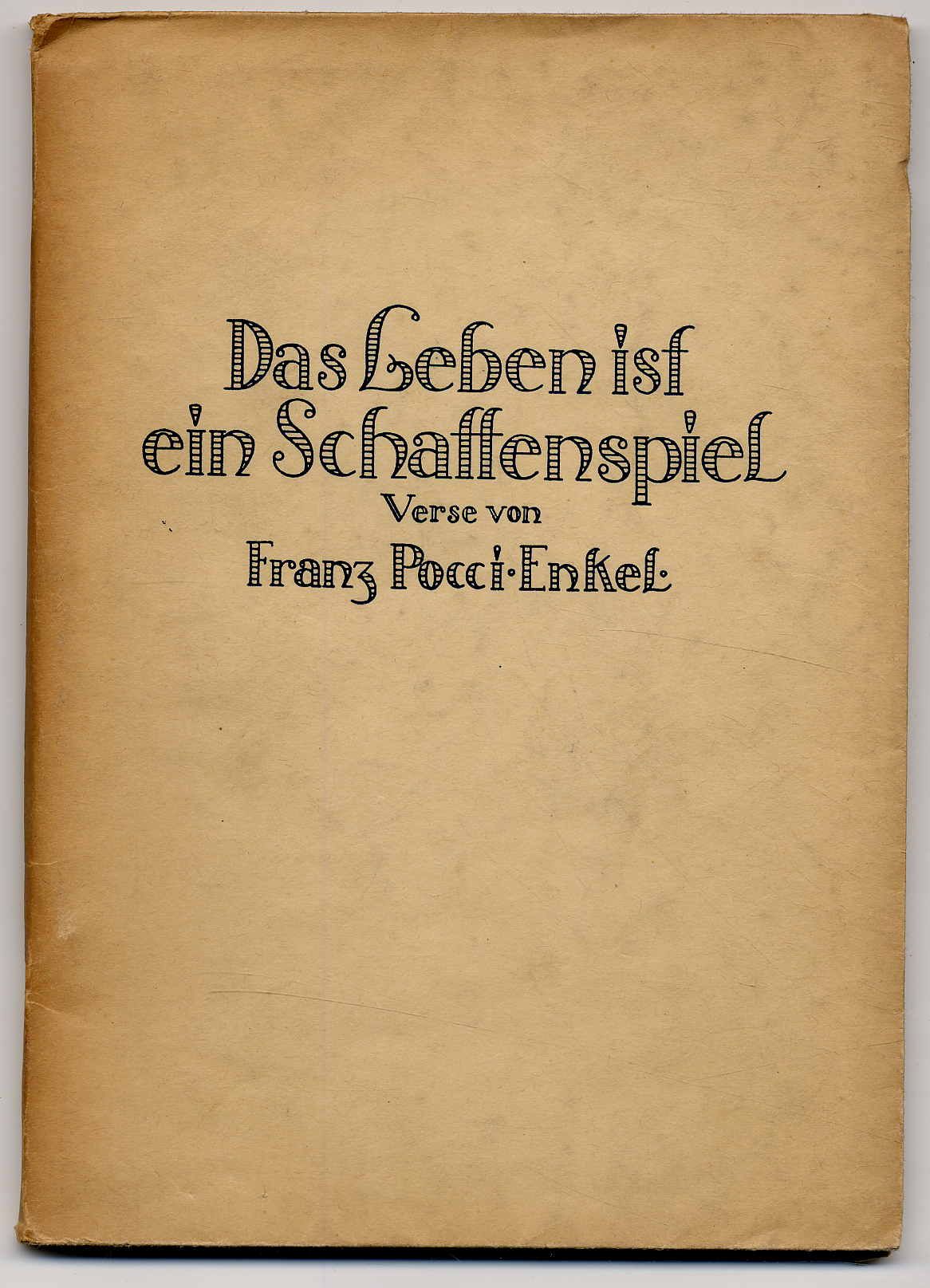 Pocci, Das Leben ist ein Schattenspiel. Verse.