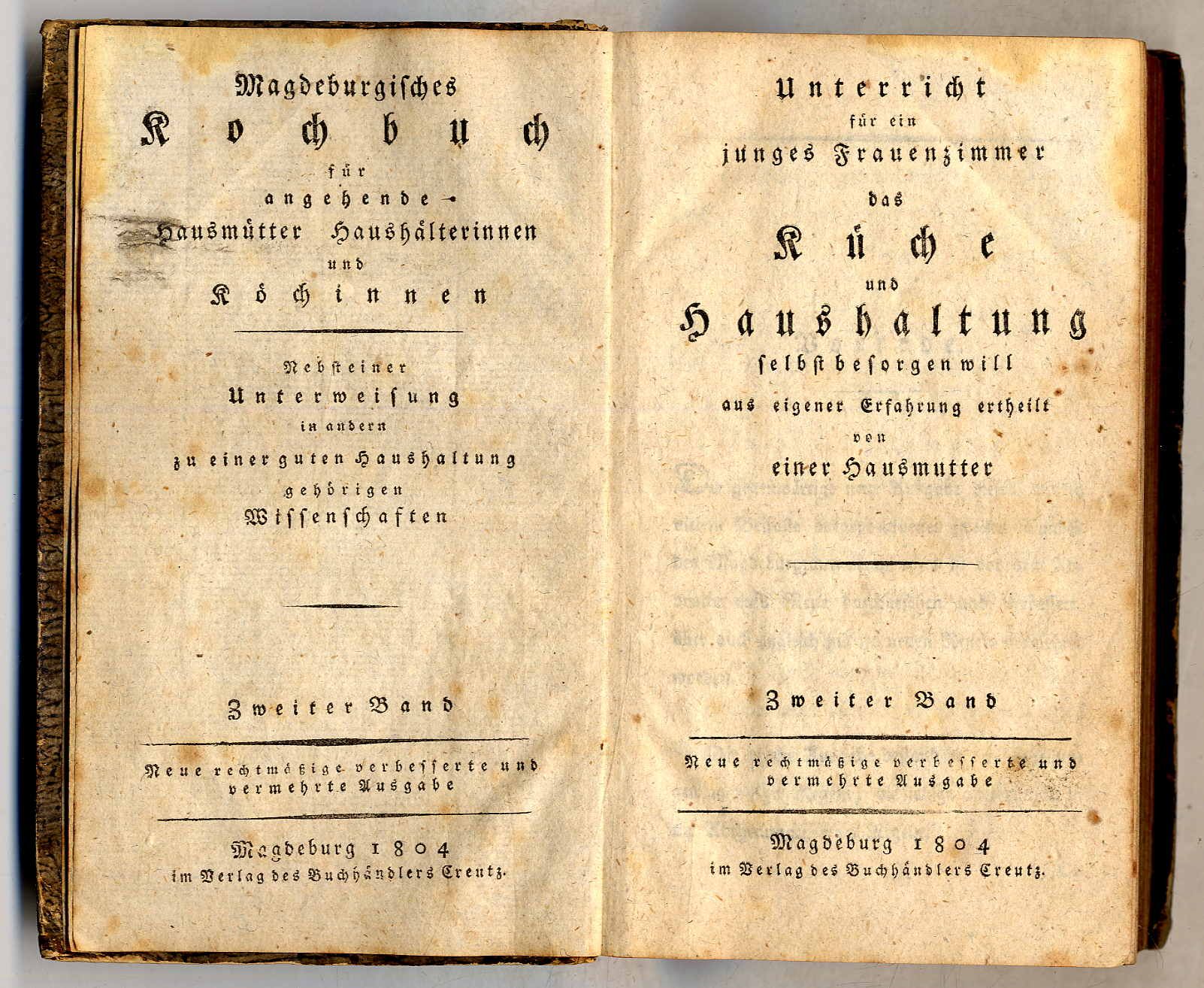 [Morgenstern-Schulze, Unterricht für ein junges Frauenzimmer das Küche und Haush