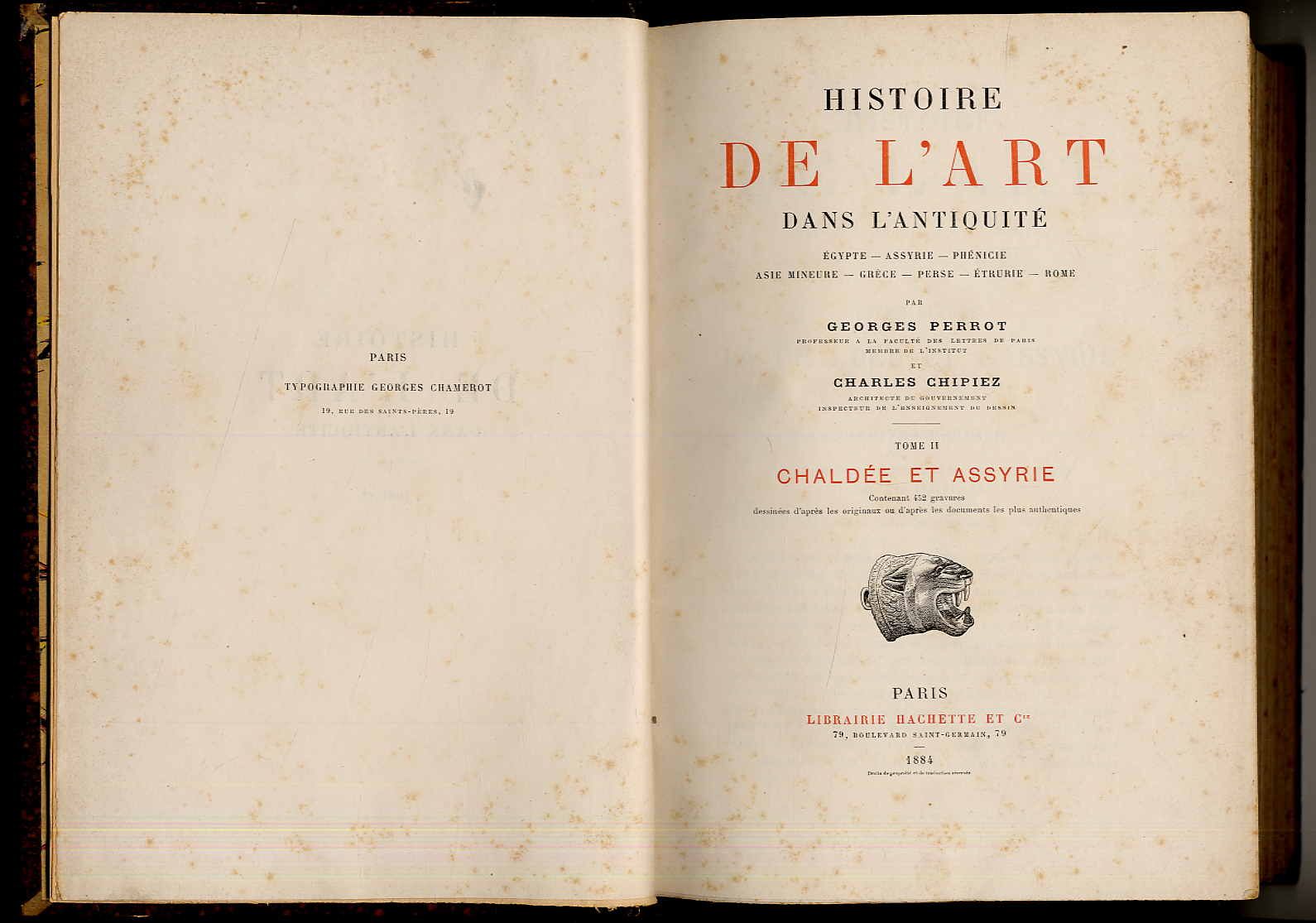 Perrot, Histoire de l'art dans l'antiquité ... tome II: Chaldée et Assyrie.