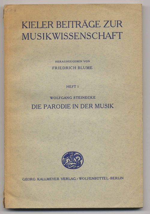 Steinecke, Die Parodie in der Musik.