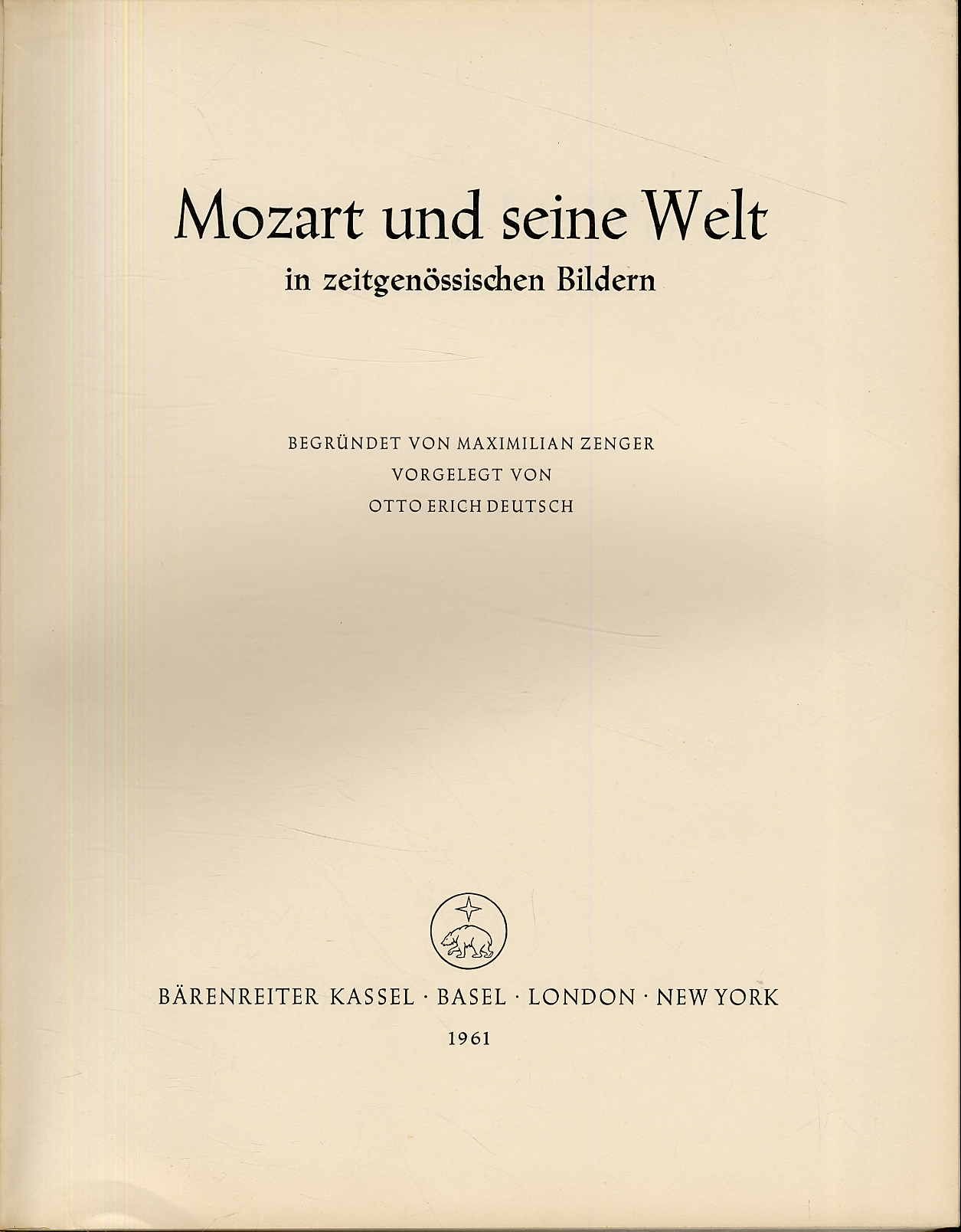 Mozart, Serie X Supplement. Werkgruppe 32: Mozart und seine Welt in zeitgenössis