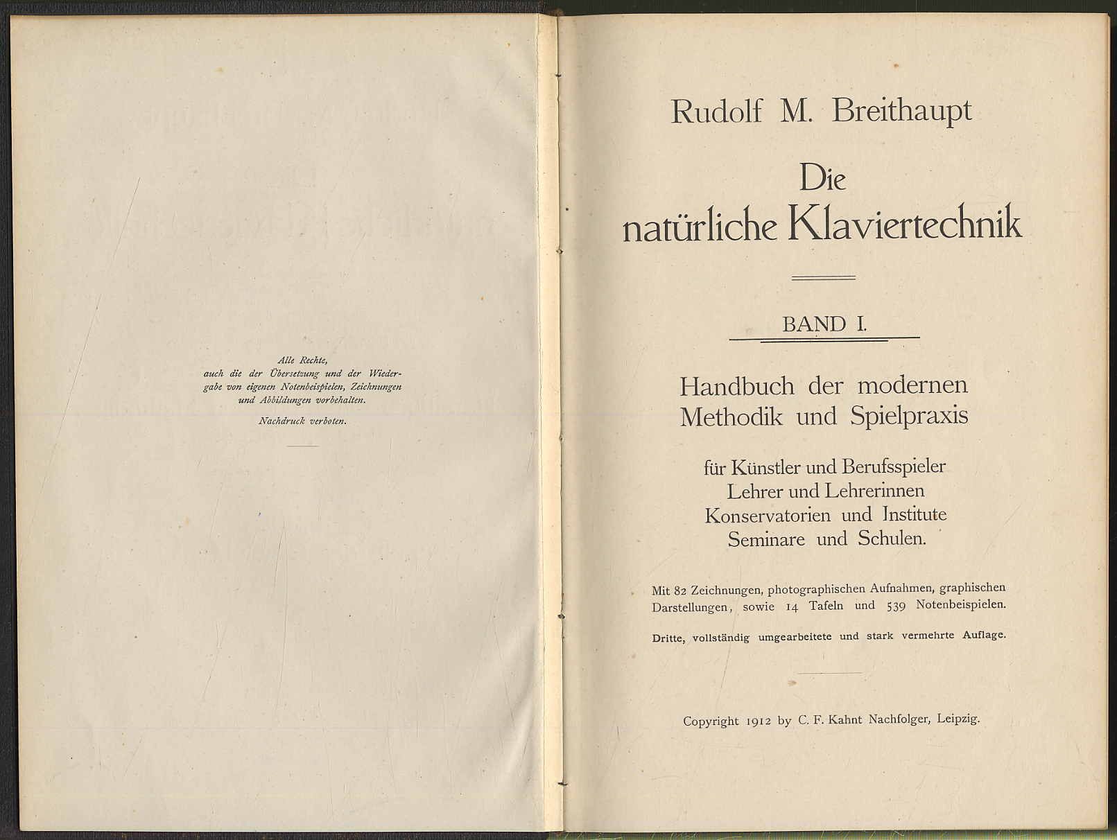 Breithaupt, Die natürliche Klaviertechnik. Band I: Handbuch der modernen Methodi