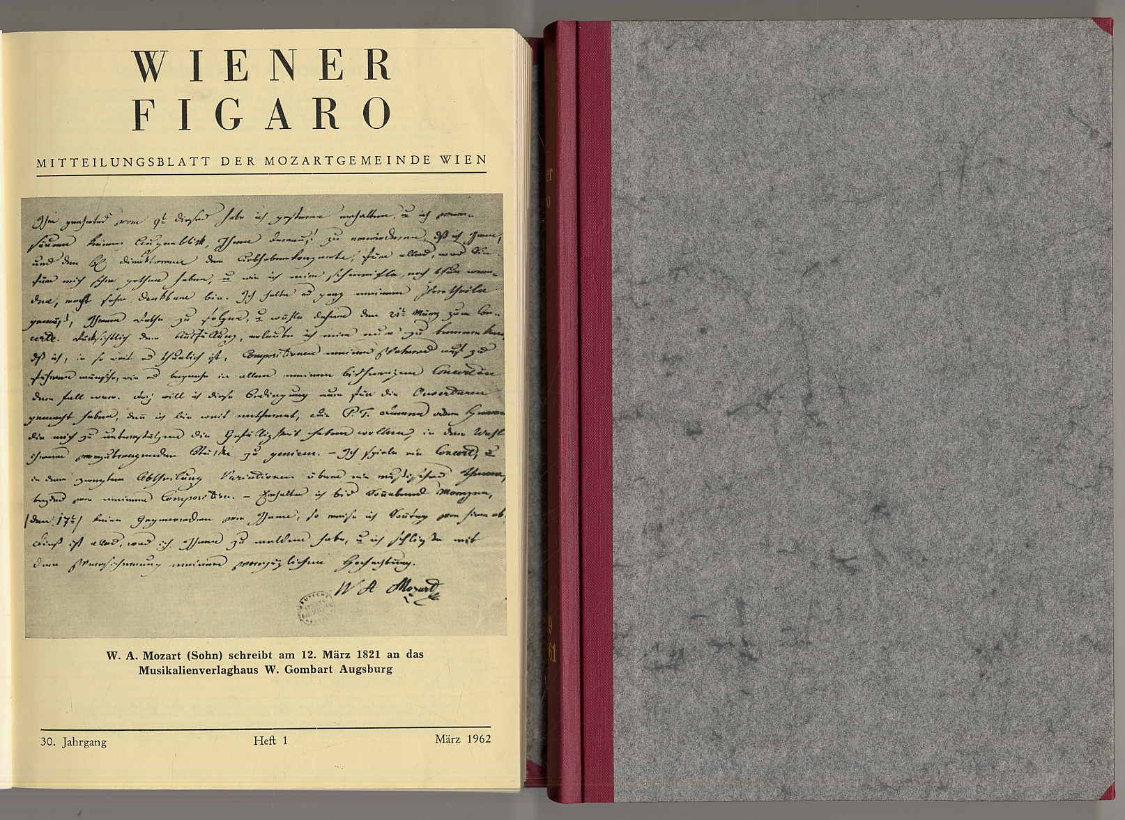 Wiener Figaro. Mitteilungsdblatt der Mozargemeinde Wien.