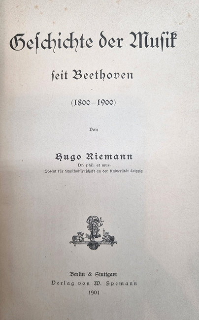 Riemann, Geschichte der Musik seit Beethoven (1800-1900).
